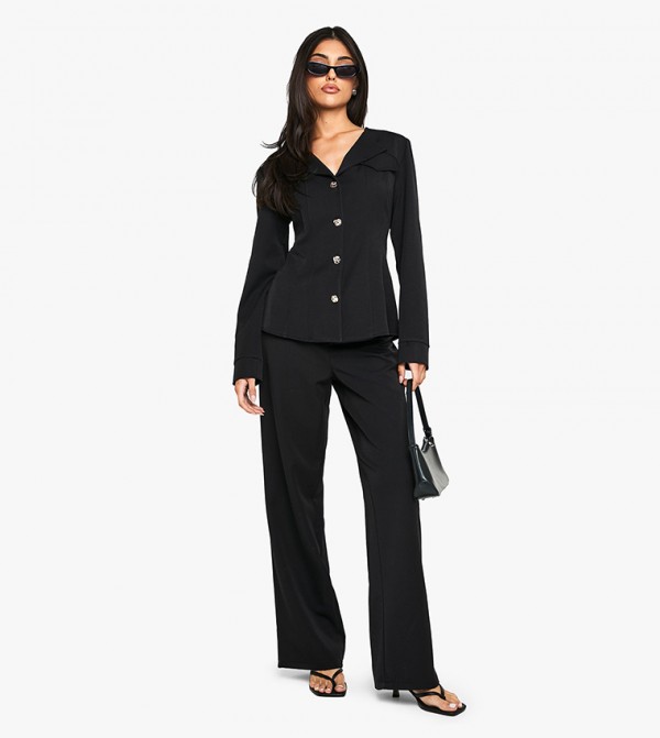 Tailored Slim Fit Flare Trousers