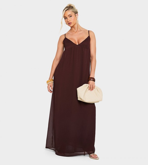 Chiffon Strappy Maxi Dress
