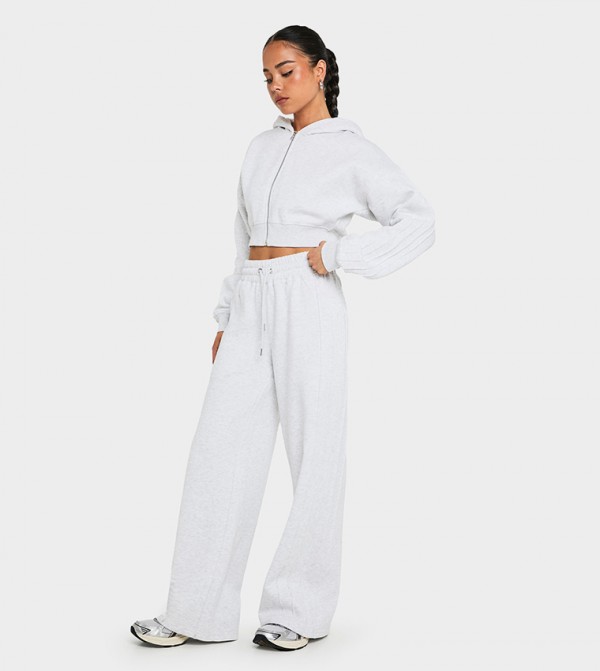 Seam Detail Wide Leg Sweatpants