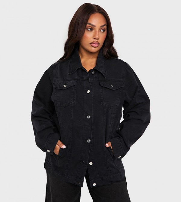 Curve Deep Turn Up Cuff Denim Jacket