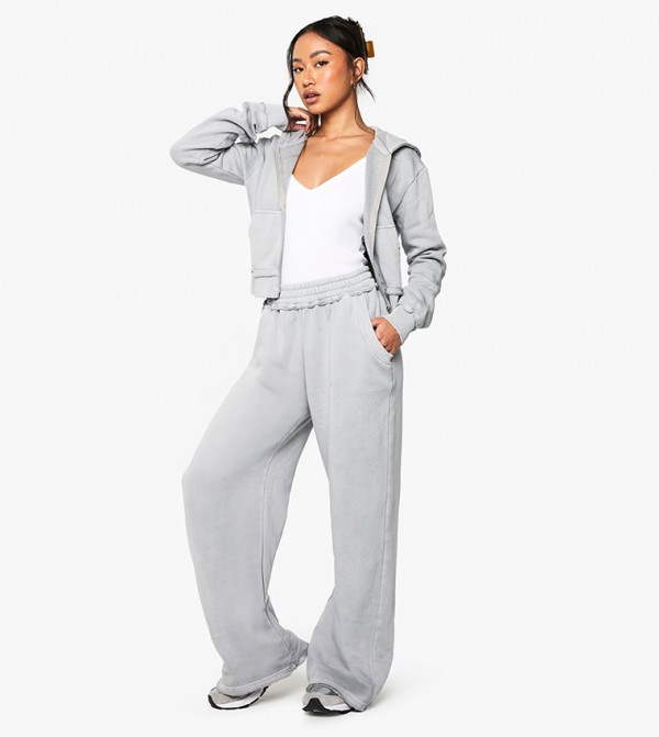Washed Expose Seam Extreme Oversized Wide Leg Sweatpants