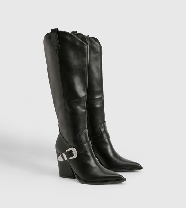 Buckle Knee High Western Cowboy Boots