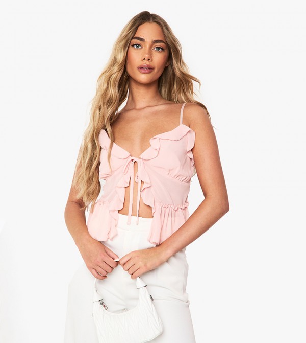 Chiffon Ruffled Cami Top