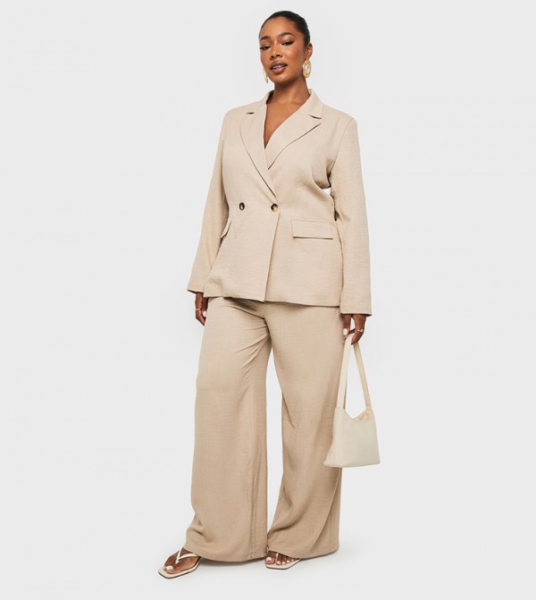 Curve Tailored Wide Leg Trousers