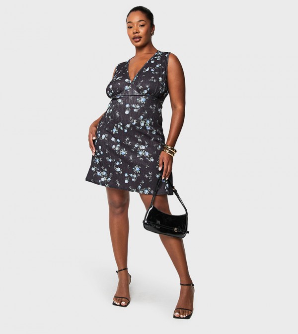 Curve Printed Textured Sundress