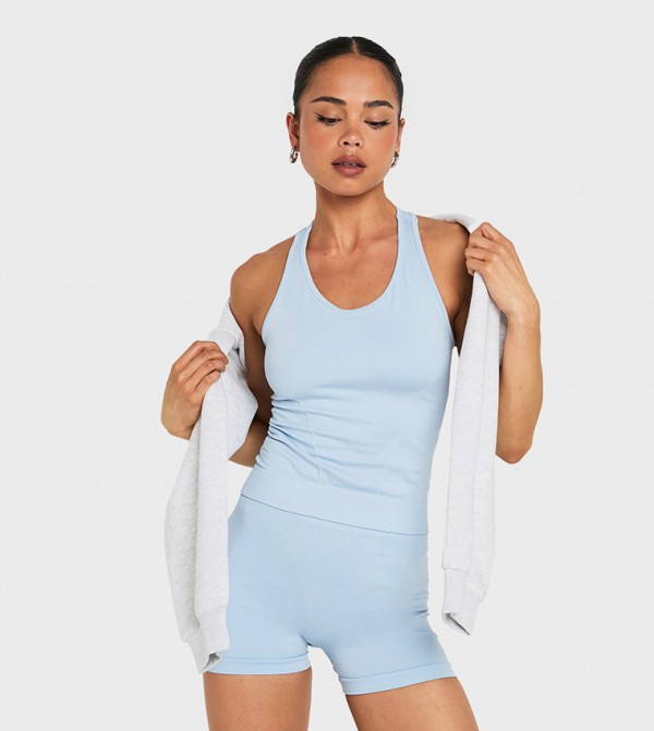 Seamless Scurlpt Sleeveless Top