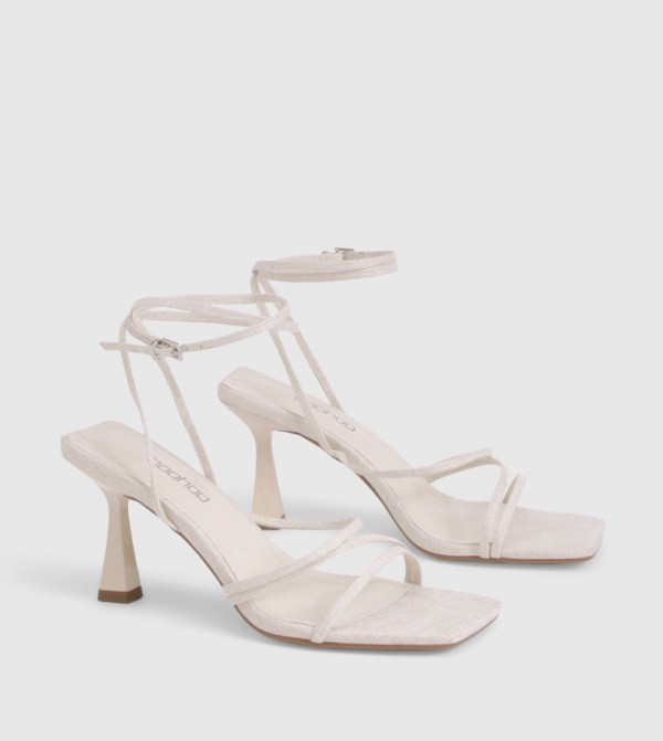 Wide Fit Strappy Heeled Sandals