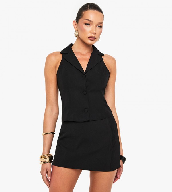 Collared Button Up Waistcoat