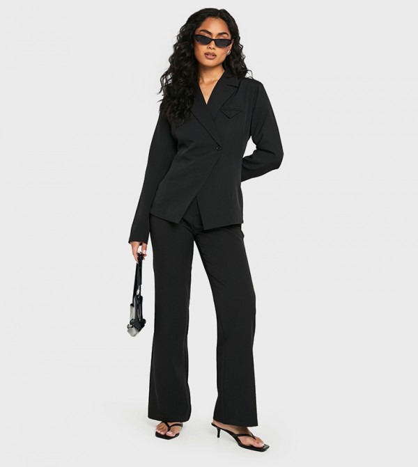 High Waist Flared Trousers