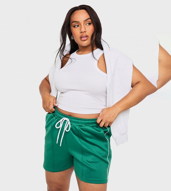 Curve Tricot Side Striped Shorts