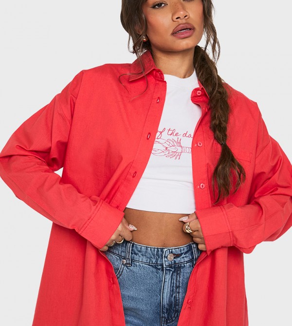 Cotton Poplin Oversized Shirt