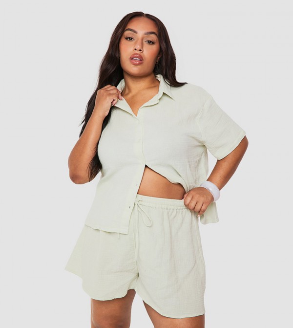 Curve Cheesecloth Flippy Shorts