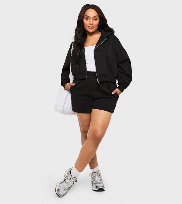 Curve Elastic Waist Shorts