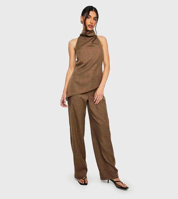 Marl Straight Fit Trousers