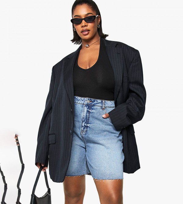 Curve Bermuda Denim Shorts