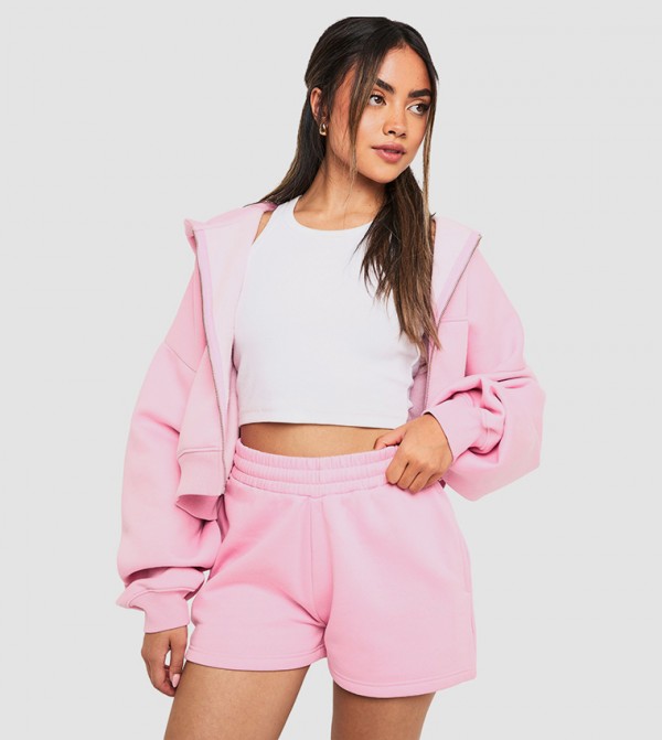 High Waist Sweatshorts with Internal Drawcord
