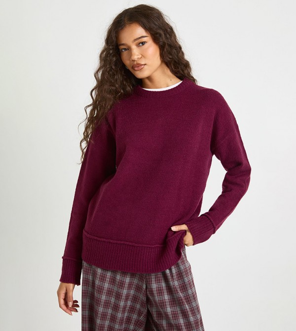 Knitted Crew Neck Sweater