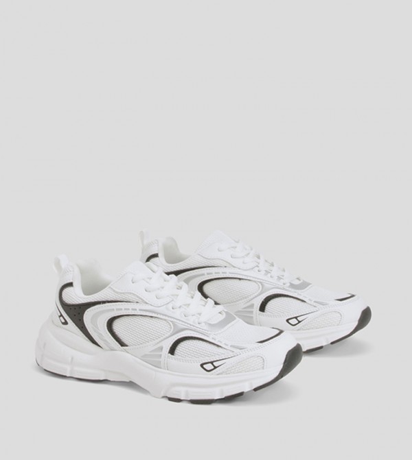 Paneled Chunky Lace-Up Sneakers