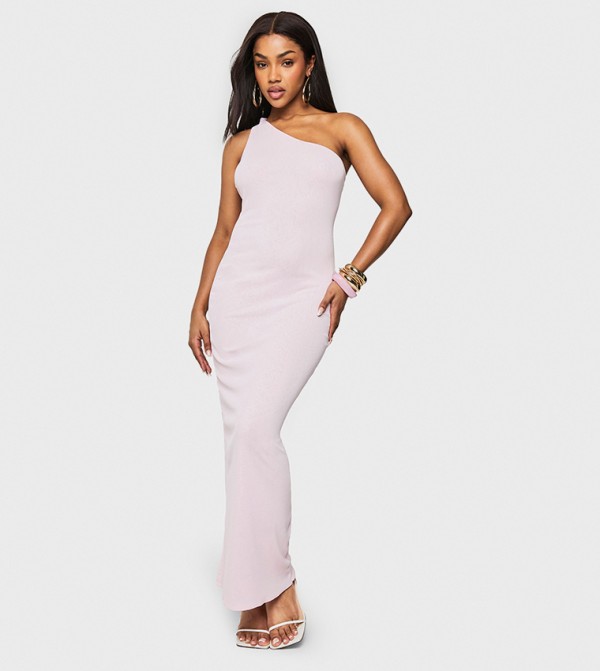 One Shoulder Open Back Maxi Dress