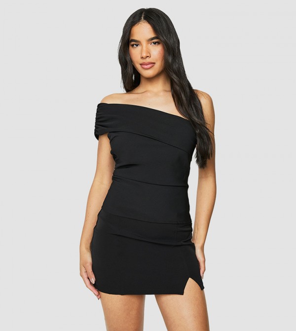 Woven One Shoulder Top