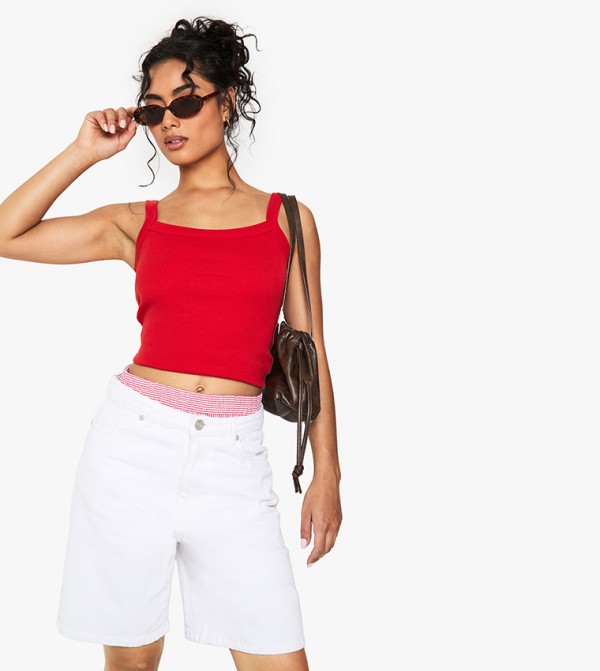 Solids Thick Binding Rib Vest Top