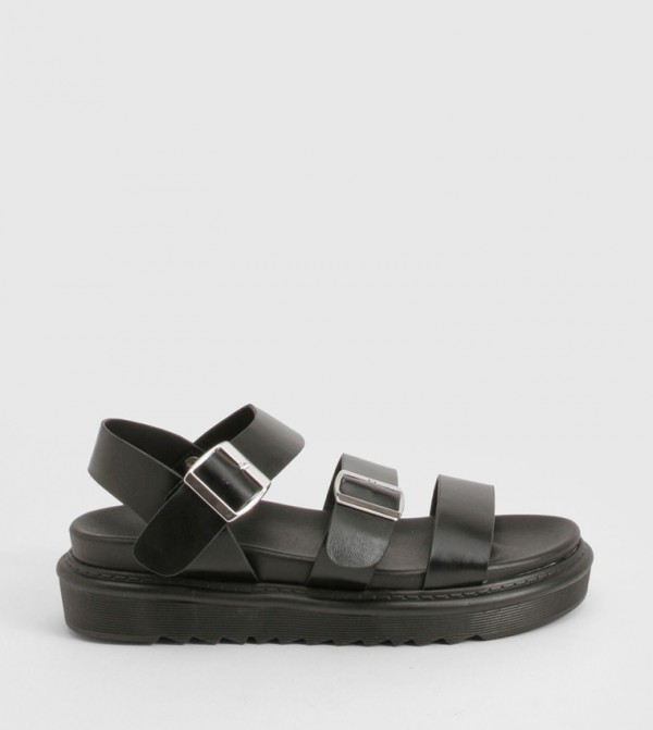 Triple Strap Chunky Flatform Sandals
