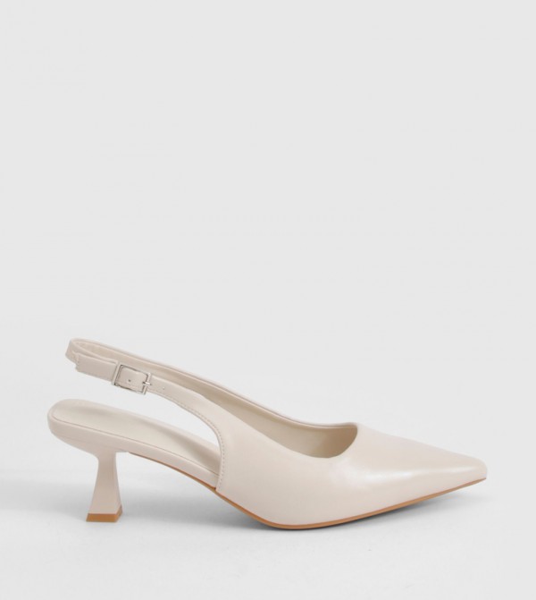 Pointed Toe Slingback Heel Pumps