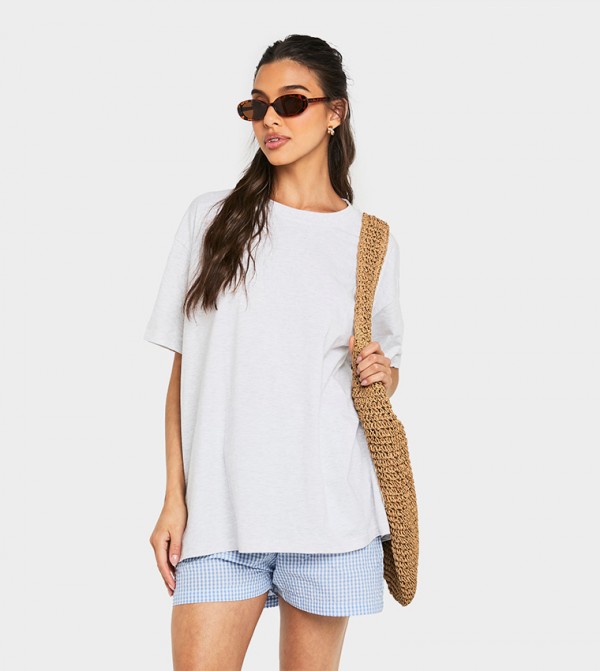 Solid Short Sleeves Oversized T-Shirt