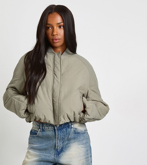 جاكيت بومبر اوفرسايز كم طويل