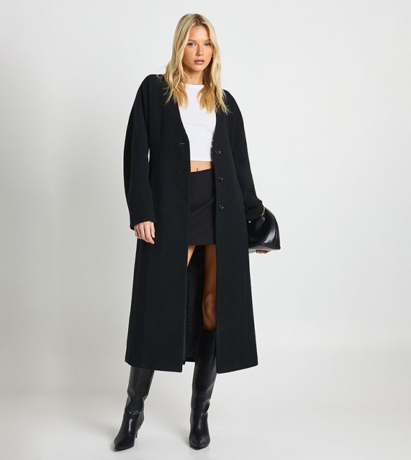 جاكيت صوف بخصر مشدود