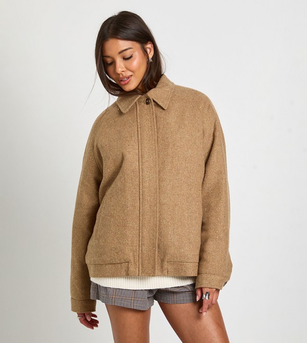 جاكيت صوف بسحاب 