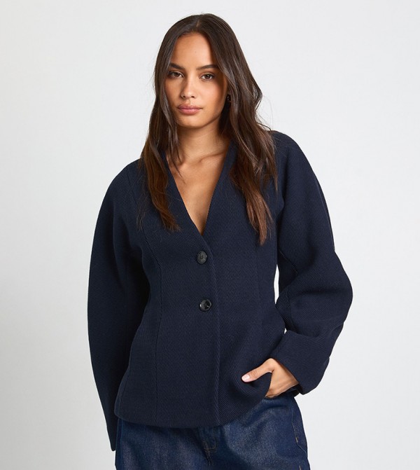 Wool Look Synched Waist Coat