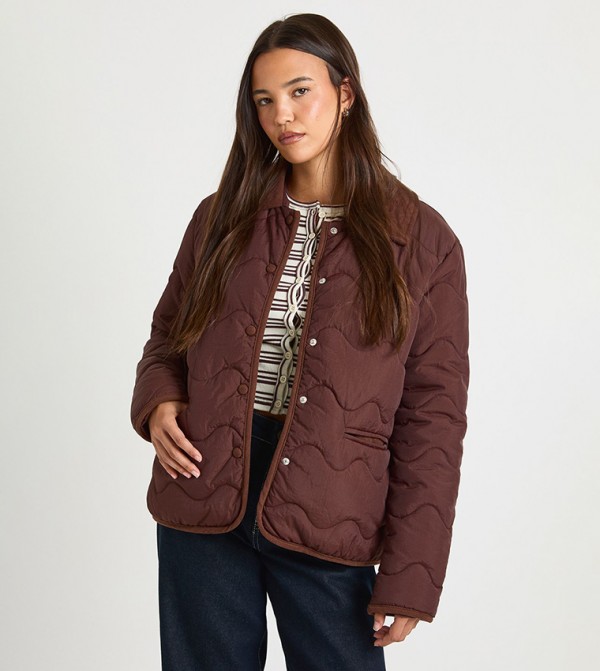Quilted Collared Jacket