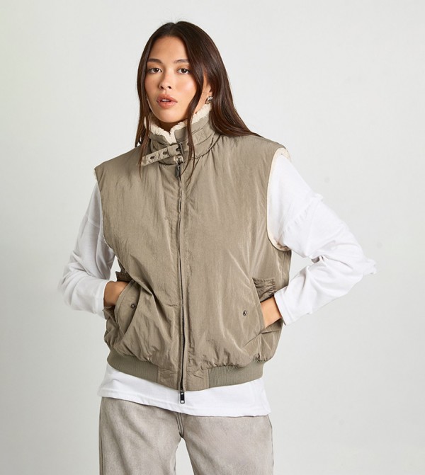 Faux Fur Lined Gilet