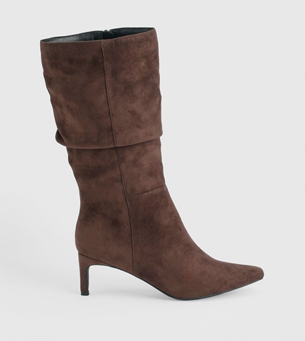 Ruched Knee High Boots