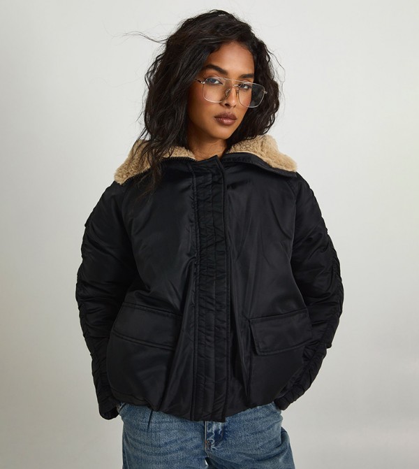Borg Lined Bomber Jacket