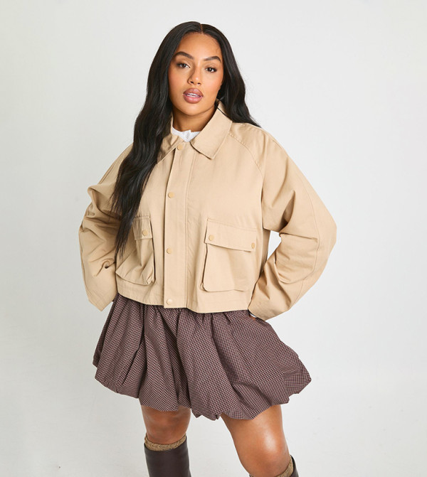 Curve Utility Long Sleeves Crop Jacket
