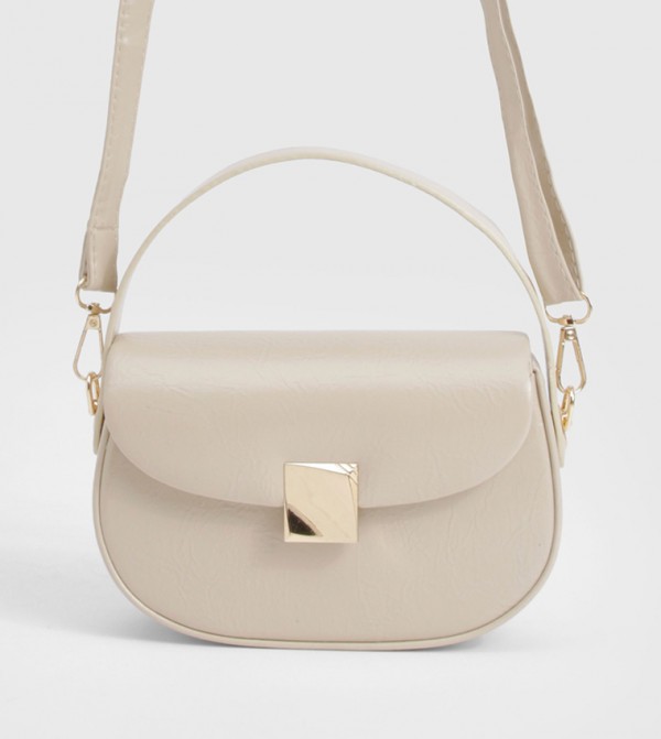 Lock Detail Crossbody Bag