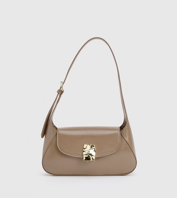 Hammered Gold Underarm Shoulder Bag