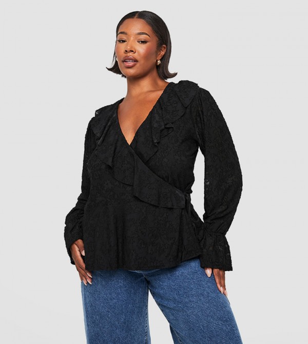 توب لف بكسرات بطبعة للمقاسات الكبيرة