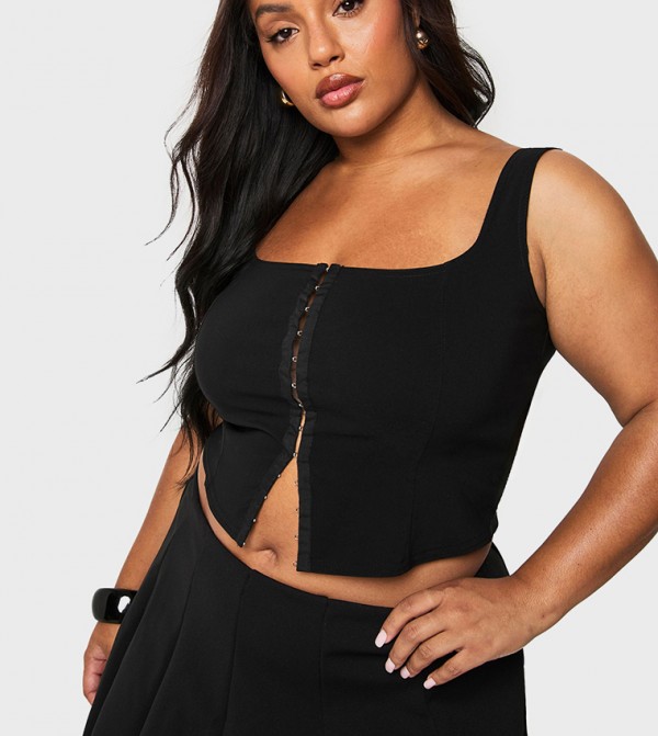 توب كورسيه بخطافات وأزرار للمقاسات الكبيرة