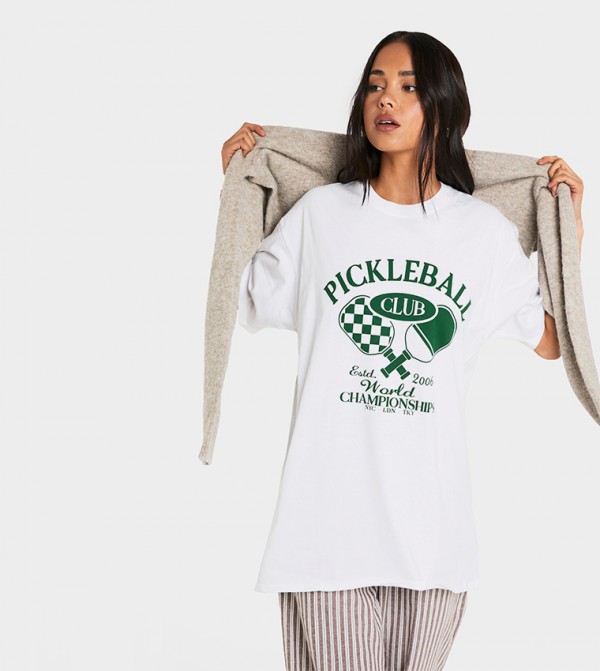 Printed Short Sleeves Oversized T-Shirt