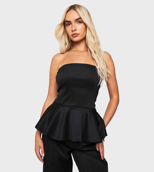 Bandeau Peplum Top