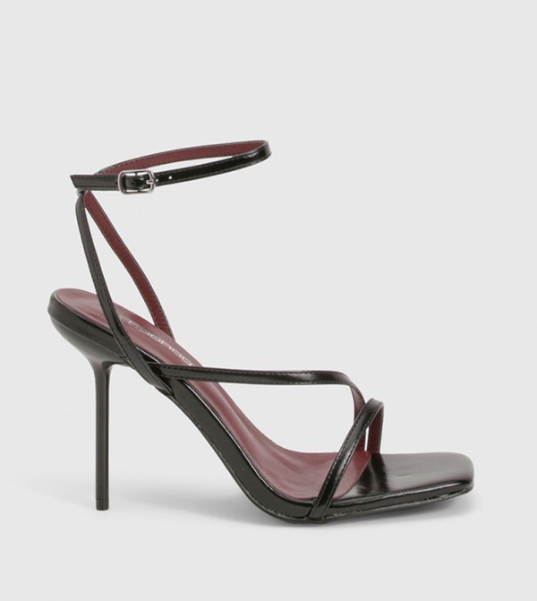 Asymmetric Strap Stiletto Heel Sandals