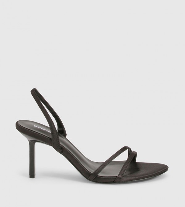 Satin Slingback 2 Part Heel Sandals