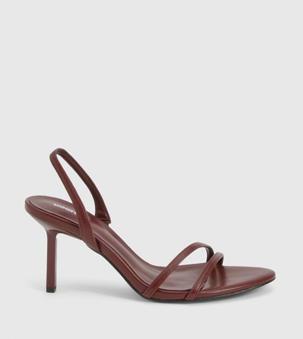 Satin Slingback 2 Part Heel Sandals