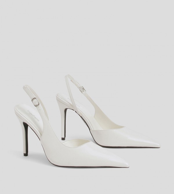 Wide Fit High Heeled Slingback Pumps