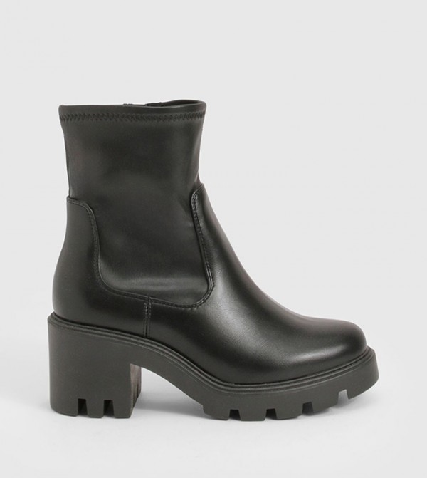 Sock Heeled Chelsea Boots