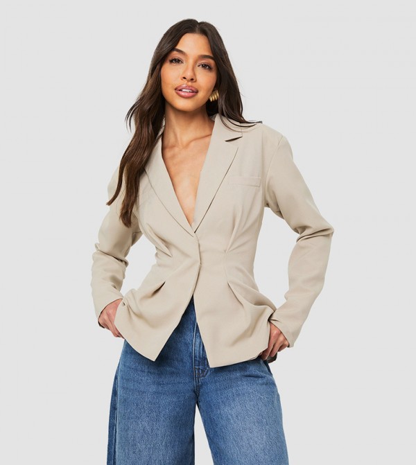 Cinched Wrap Over Blazer