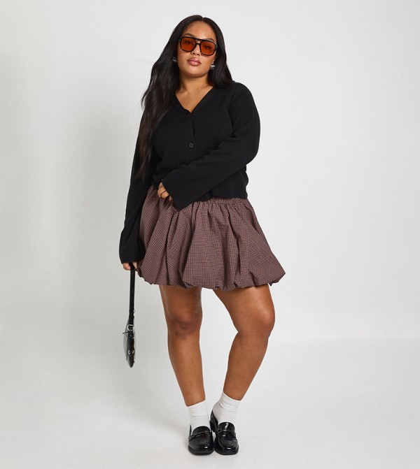 Curve Button Through Cardigan